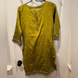 Lime green gharara